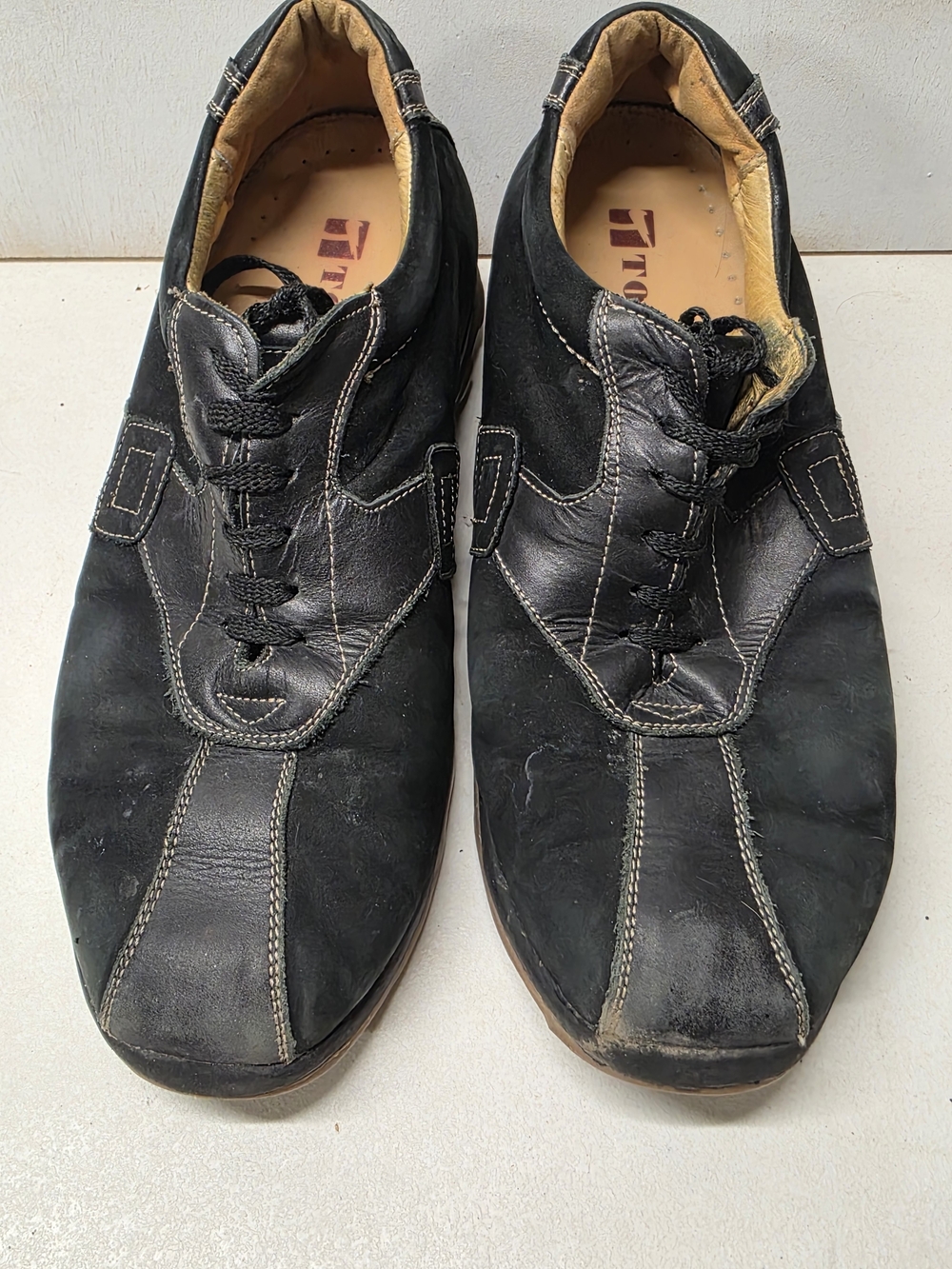 TOTO V0505A Men’s Size 9 Black Leather Suede Elevator Shoes 2.6” Lift